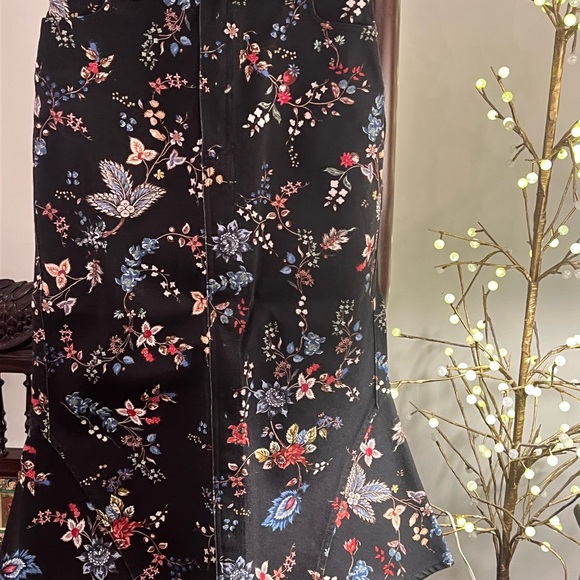 Erdem Victorine denim black floral skirt - Picture 8 of 15